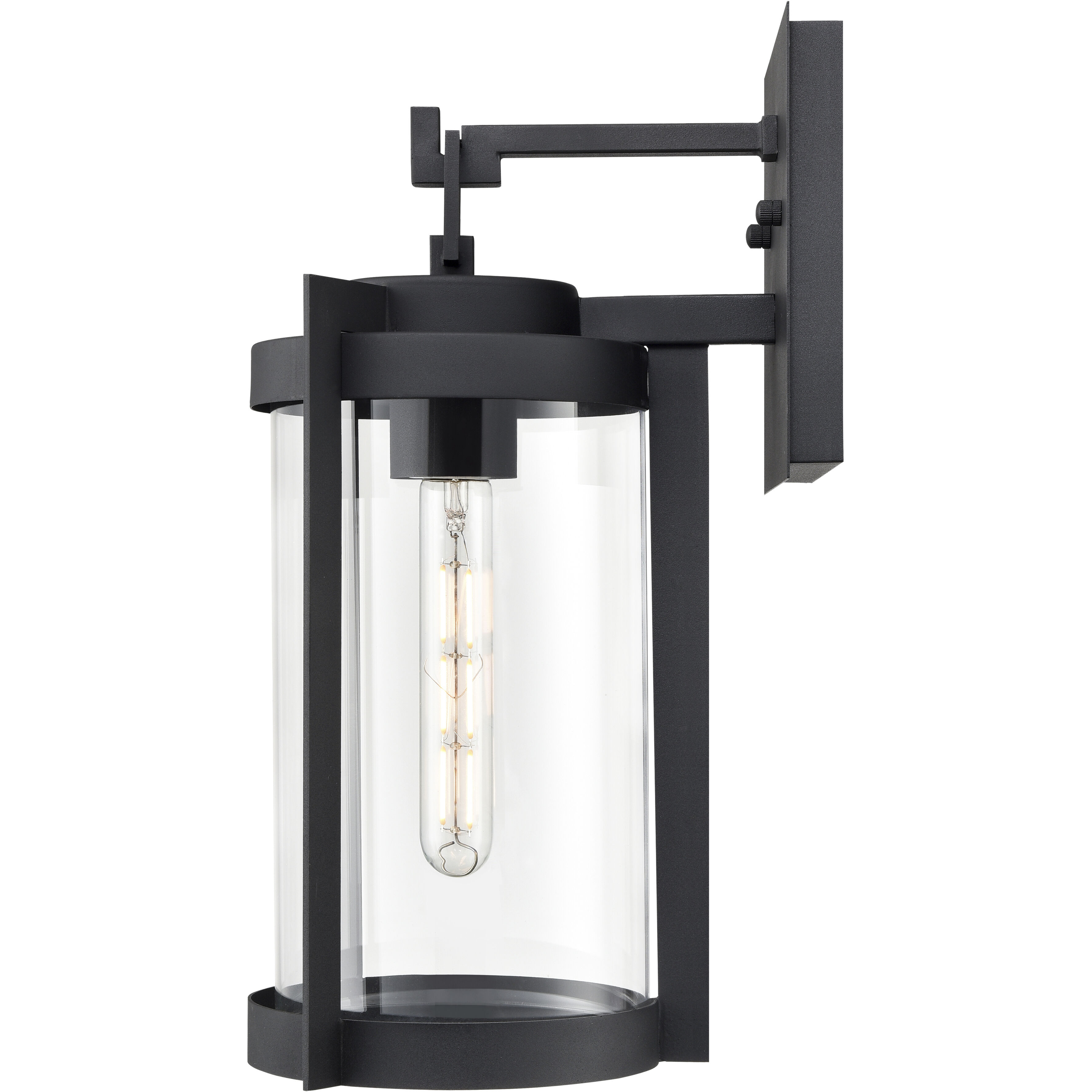 Ellway 1 Light 16 inch Textured Black Outdoor Wall Sconce